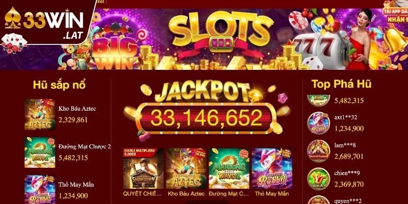 Kho game hấp dẫn mãn nhãn của 33WIN