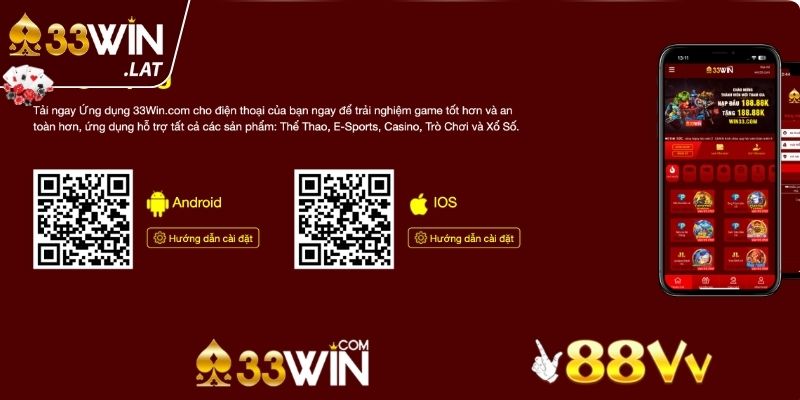 Tải app 33WIN nhanh nhờ dung lượng tối ưu